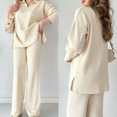Evya | Luxe Knit V-Neck Set