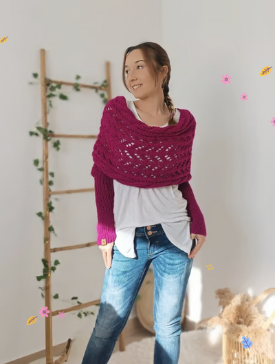 Evya | Boho Knit Wrap Sweater