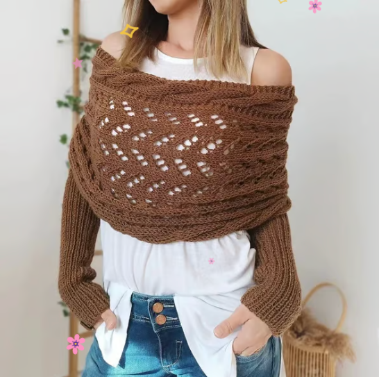 Evya | Boho Knit Wrap Sweater