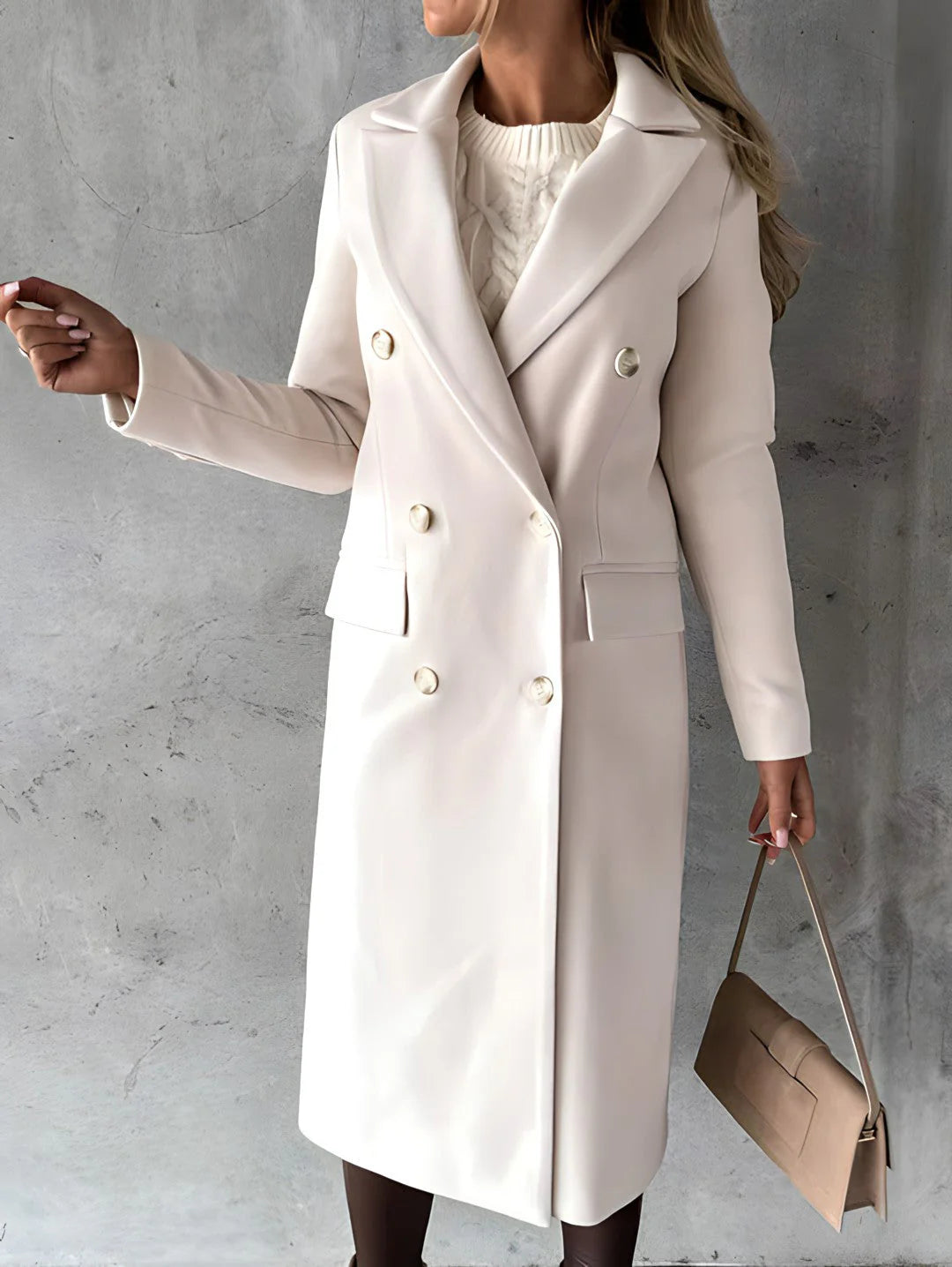 Evya | Classic Double-Breasted Coat